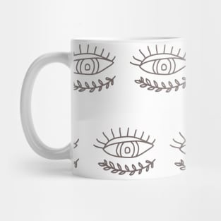 Hand-drawn BOHO pattern with eyes Mug